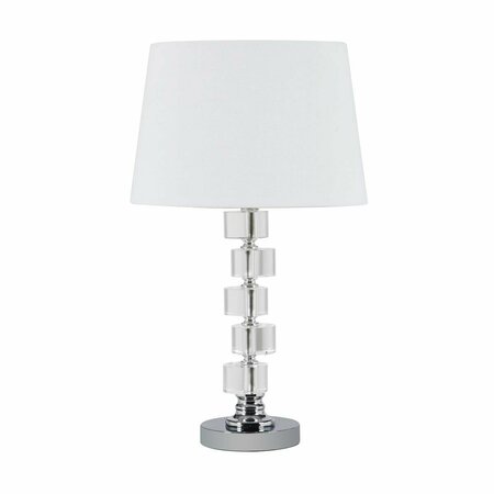 CLING 20 in. Adelaide 5 Crystal Round Stacked Cube Orbs Table Lamp CL3118904